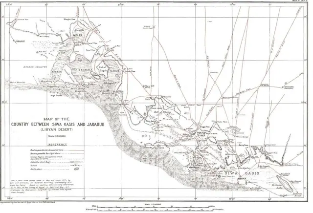 Map of the Country between Siwa Oasis and Jarabub 1919
