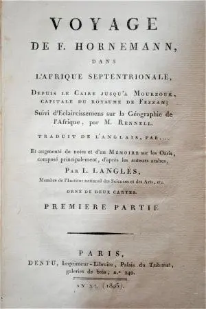 Voyage de F. Hornemann dans l'Afrique Septrntrionale 1805