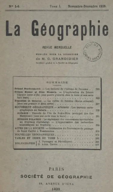 Prince Kemal El-Din Hussein - L'exploration du desert Libyque p. 171-183 and 320-336.