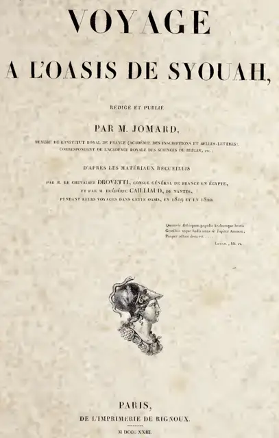 Voyage à l'oasis de Syouah by Bernardino Drovetti