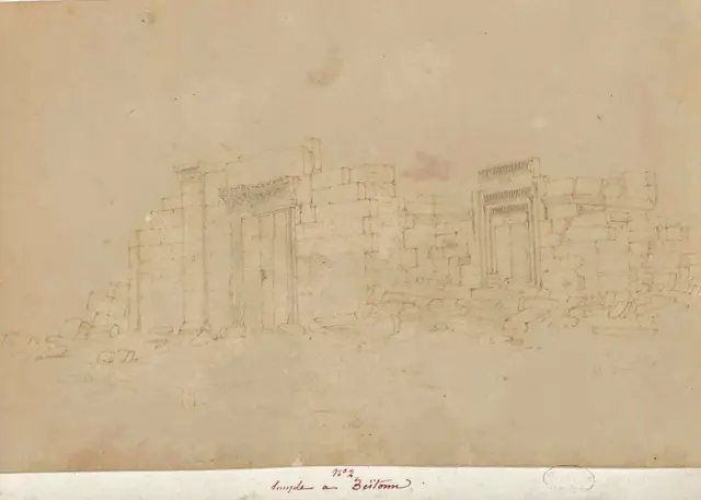 Temple a zeitun by Linant de bellefonds.
