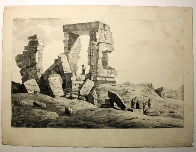 Temple of Umm Ubayda — by Linant de Bellefonds 1820