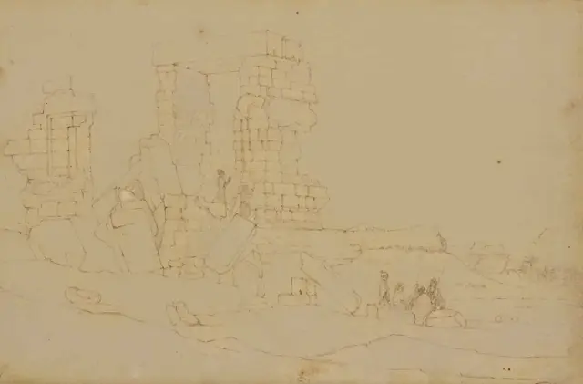 Vue du temple de Jupiter Ammon prise dans le nord ouest
