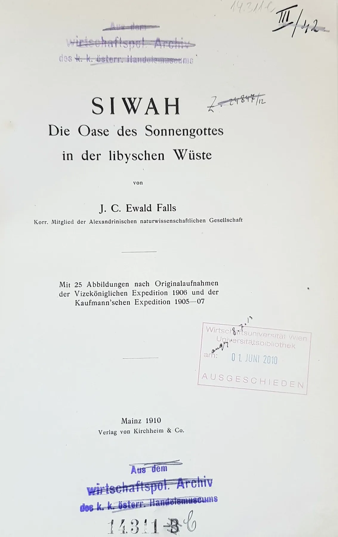 Kaufmann Expedition to Siwa 1905-07